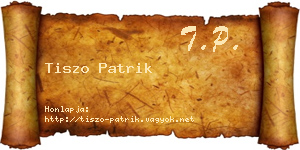 Tiszo Patrik névjegykártya