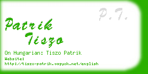 patrik tiszo business card